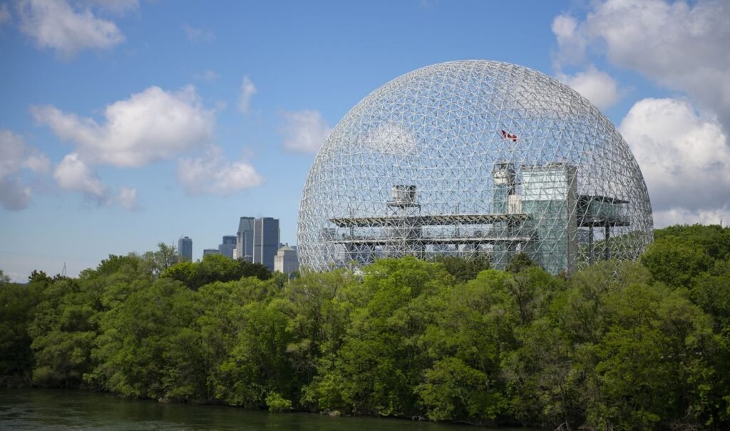 biosphere and montreal skyline photo