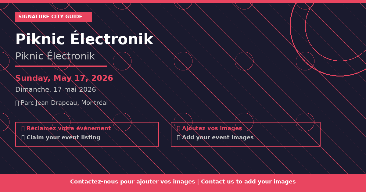 Piknic Électronik — 17 Mai 2026