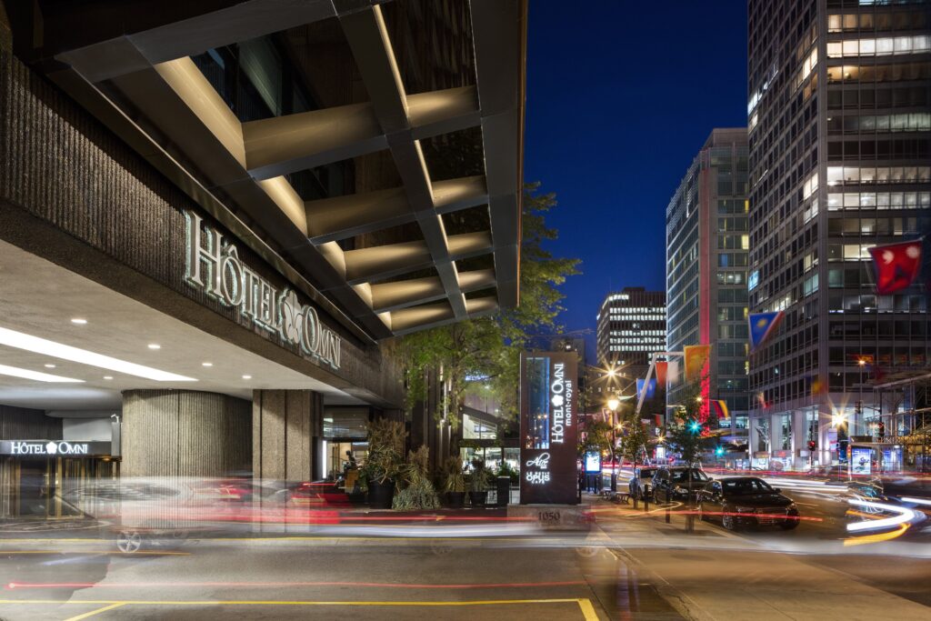 Hotel Omni Mont-Royal in downtown Montréal’s Golden Square Mile.