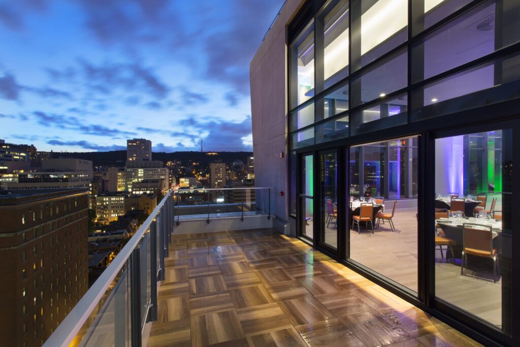 Rooftop-terrace-at-Holiday-Inn-Hotel-Suites-Montreal