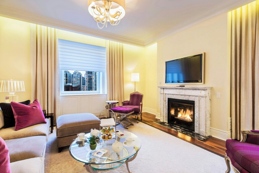 Luxury suite at The Ritz-Carlton Montréal.